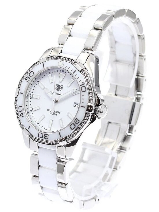 TAG HEUER Aqua racer WAY131H Diamond Bezel white Dial Quartz Ladies Watch_953536 main image 4